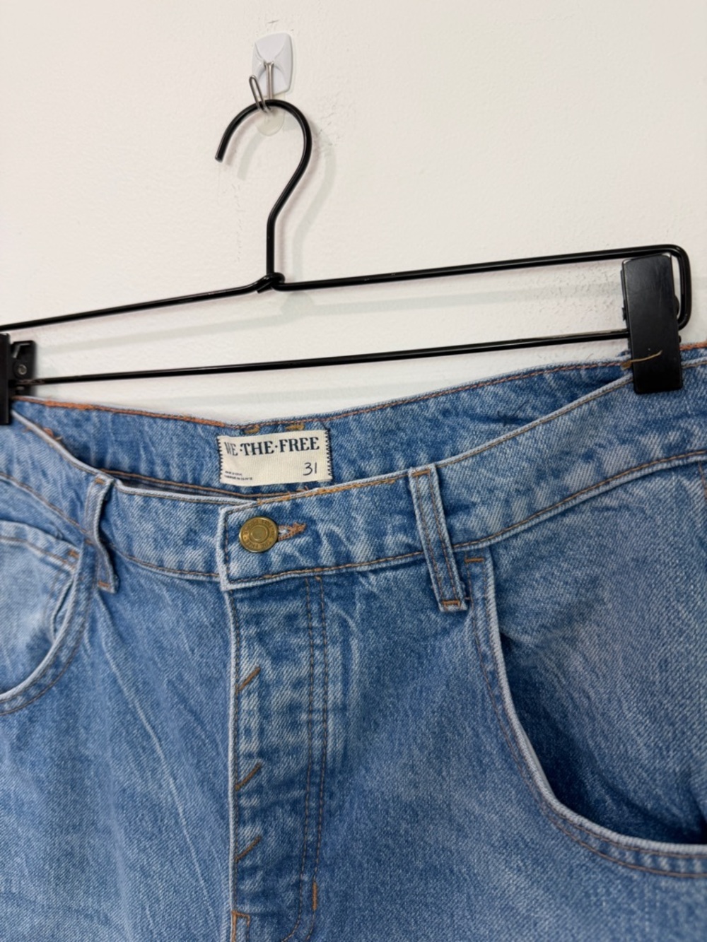 We The Free Good Luck Mid-Rise Barrel Jeans Ultra Light Beam 31 - Picture 6 of 8